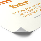 Wasserfarbe Boho Custom Retro Sun Momosa Bar signa Poster (Ecke)