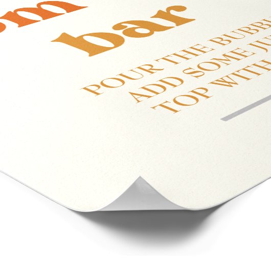 Wasserfarbe Boho Custom Retro Sun Momosa Bar signa Poster (Ecke)