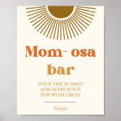 Wasserfarbe Boho Custom Retro Sun Momosa Bar signa Poster (Vorne)