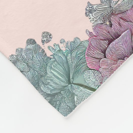 Wasserfarbe Boho Dreamcatcher Personalisiert Name Fleecedecke (Ecke)