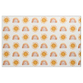Wasserfarbe Boho Earthy Rainbow and Sun  Stoff (Fat Quarter (45,7 x 55,9 cm))