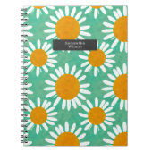 Wasserfarbe Boho Folk Art Inspiriert Daisies Notizblock (Vorderseite)