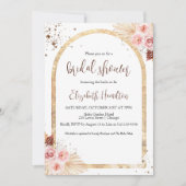 Wasserfarbe Boho Glitter Bridal Dusche Einladung (Vorderseite)