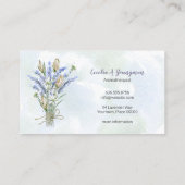 Wasserfarbe Boho Lavendel Visitenkarte (Rückseite)