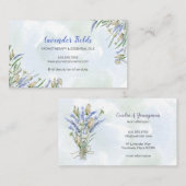 Wasserfarbe Boho Lavendel Visitenkarte (Vorne/Hinten)