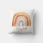 Wasserfarbe Boho Moderne Regenbogenbezeichnung Kis Kissen (Vorderseite)