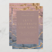 Wasserfarbe Boho Moderner Abschluss Foto Party Einladung (Vorne/Hinten)