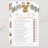 Wasserfarbe Boho Mommy oder Daddy Baby Showspiel (Vorne/Hinten)