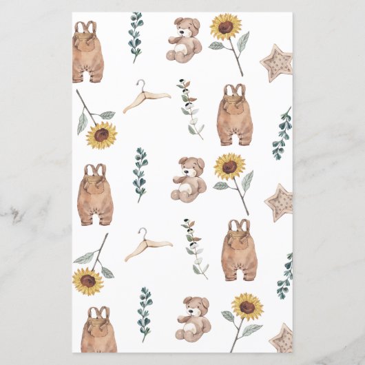 Wasserfarbe Boho Mommy oder Daddy Baby Showspiel (Rückseite)