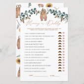 Wasserfarbe Boho Mommy oder Daddy Baby Showspiel (Vorne/Hinten)