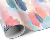 Wasserfarbe Boho Pinselstriche Geschenkpapier (Rolleneckpunkt)