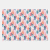 Wasserfarbe Boho Pinselstriche Geschenkpapier Set (Vorderseite 2)