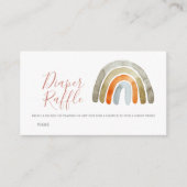 Wasserfarbe Boho Rainbow Kinderdusche Windelwanne Begleitkarte (Vorderseite)