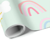 Wasserfarbe Boho Regenbogen und Sonne Geschenkpapier (Rolleneckpunkt)