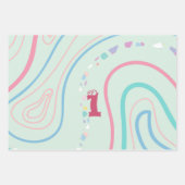 Wasserfarbe Boho Regenbogen und Sonne Geschenkpapier Set (Vorderseite 2)