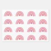 Wasserfarbe Boho Regenbogen und Sonne Geschenkpapier Set (Vorderseite)