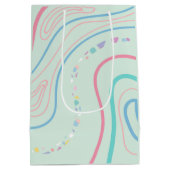 Wasserfarbe Boho Regenbogen und Sonne Mittlere Geschenktüte (Rückseite)