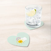 Wasserfarbe Boho Regenbogen und Sonne Untersetzer (Vor Ort)