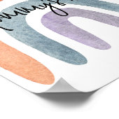 Wasserfarbe Boho Regenbogen Wie groß ist Mommy's B Poster (Ecke)