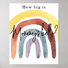 Wasserfarbe Boho Regenbogen Wie groß ist Mommy's B Poster
