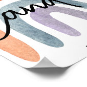 Wasserfarbe Boho Regenbogen Wie viele Bonbons Post Poster (Ecke)