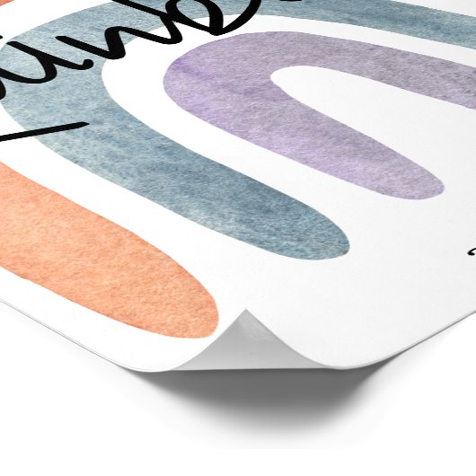 Wasserfarbe Boho Regenbogen / Wie viele Regenbogen Poster (Ecke)