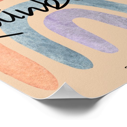 Wasserfarbe Boho Regenbogen / Wie viele Regenbogen Poster (Ecke)