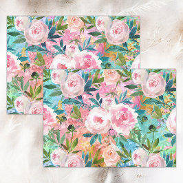 WASSERFARBE BOHO ROSE DECOUPAY SEIDENPAPIER