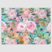 WASSERFARBE BOHO ROSE DECOUPAY SEIDENPAPIER (Vorderseite)