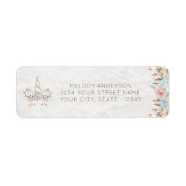 Wasserfarbe BOHO Rustikales Wald Blumenhorn Einhor