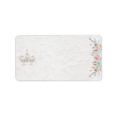 Wasserfarbe BOHO Rustikales Wald Floral Blank Adressaufkleber (Vorne)