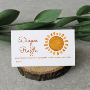 Wasserfarbe Boho Sun Babydusche Windelwanne Begleitkarte