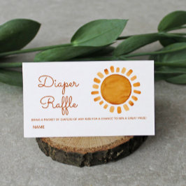 Wasserfarbe Boho Sun Babydusche Windelwanne Begleitkarte