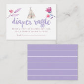 Wasserfarbe Boho Tribal Babydusche Windelwanne Begleitkarte (Vorne/Hinten)