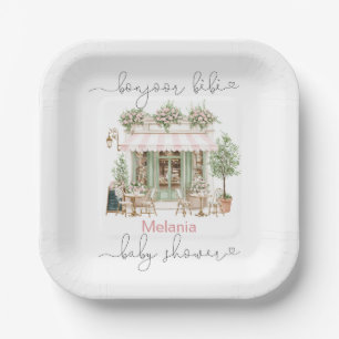    Wasserfarbe bonjoor bebe  Baby-Party Papier-Tel Pappteller