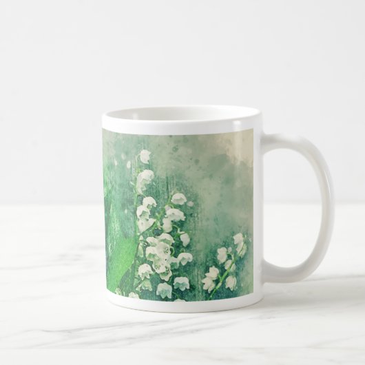 Wasserfarbe Botanische Lily of the Valley Kaffeetasse (Rechts)
