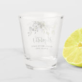 Wasserfarbe Botanischer Junggeselinnen-Abschied Schnapsglas (Rückseite)