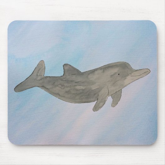 Wasserfarbe Bottlenose Dolphin Mousepad (Vorne)
