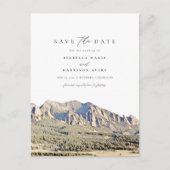 Wasserfarbe Boulder Colorado Save the Date Postkarte (Vorderseite)