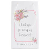 Wasserfarbe Bouquet Blumenstrauß Hochzeitsgeschenk Kleine Geschenktüte (Rückseite)