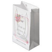 Wasserfarbe Bouquet Blumenstrauß Hochzeitsgeschenk Kleine Geschenktüte (Vorderseite Schrägansicht)