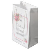 Wasserfarbe Bouquet Blumenstrauß Hochzeitsgeschenk Kleine Geschenktüte (Rückseite Schrägansicht)