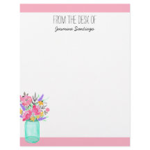 Wasserfarbe Bouquet Mason Jar Blume Personalisiert