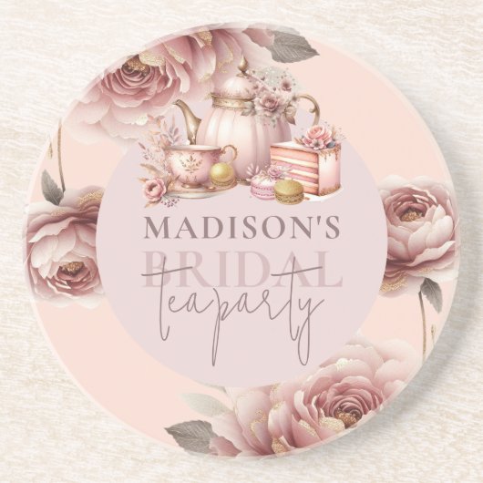 Wasserfarbe Brautpavillon Dusche Hoch Tee Getränkeuntersetzer (Vorne)