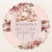 Wasserfarbe Brautpavillon Dusche Hoch Tee Untersetzer (Vorderseite)