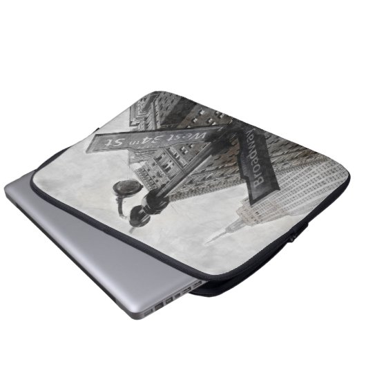 Wasserfarbe Breitbild-Zeichen Wrapping Laptopschutzhülle (Vorne Knopf)