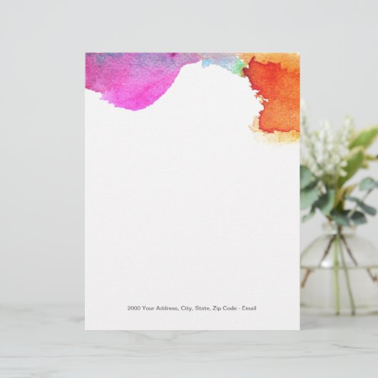 Wasserfarbe Briefkopf (Stehend Vorderseite)