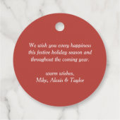 Wasserfarbe British Kurzfristige Katze Weihnachten Geschenkanhänger (Rückseite)