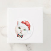 Wasserfarbe British Kurzfristige Katze Weihnachten Geschenkanhänger (Beispiel)