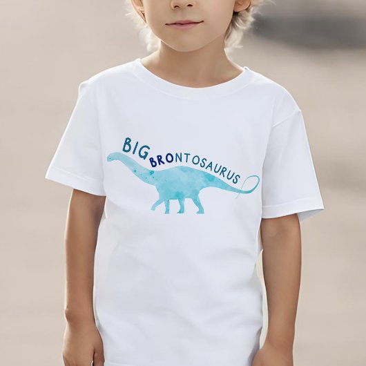 Wasserfarbe Brontosaurus Big Brother Dinosaurier T-Shirt